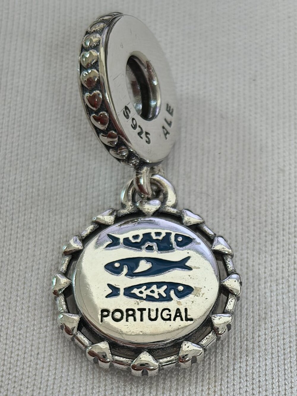 Pandora Portugal Exclusive Dangle Charm Pendant, S925 Silver Jewelry